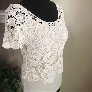 HeartSoul Lace Overlay Blouse